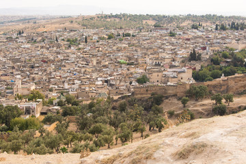 Fototapeta na wymiar General view of the city of Fes, Morocco, North Africa