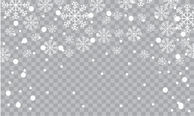 Sewing fabric with Seamless realistic falling snow or snowflakes ...