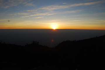 Sunset from the top of the mountain
