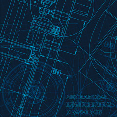 Technical cyberspace, Corporate Identity. Blueprint. Vector engineering illustration