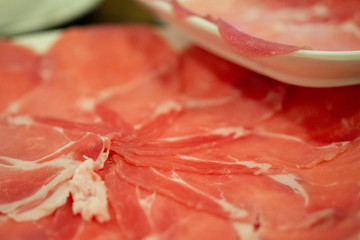 Thin pork slices for Sukiyaki or grilled