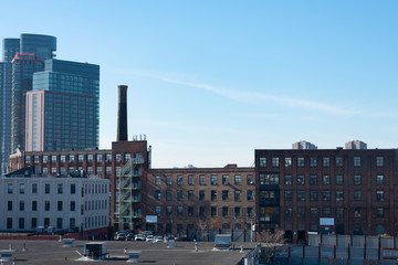 Fototapeta premium Old and New Buildings in Greenpoint Brooklyn New York