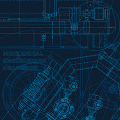 Technical cyberspace, Corporate Identity. Blueprint. Vector engineering illustration