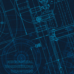 Technical cyberspace, Corporate Identity. Blueprint. Vector engineering illustration