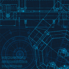Technical cyberspace, Corporate Identity. Blueprint. Vector engineering illustration