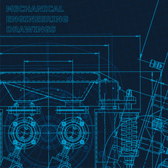 Technical cyberspace, Corporate Identity. Blueprint. Vector engineering illustration