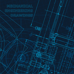Technical cyberspace, Corporate Identity. Blueprint. Vector engineering illustration