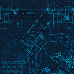 Technical cyberspace, Corporate Identity. Blueprint. Vector engineering illustration