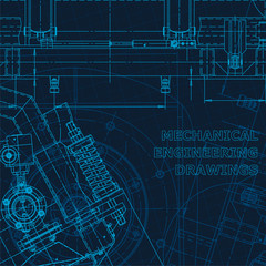 Technical cyberspace, Corporate Identity. Blueprint. Vector engineering illustration
