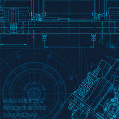 Technical cyberspace, Corporate Identity. Blueprint. Vector engineering illustration