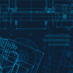 Technical cyberspace, Corporate Identity. Blueprint. Vector engineering illustration