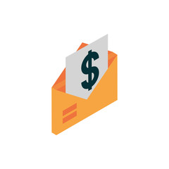 ecommerce business internet email bill money icon