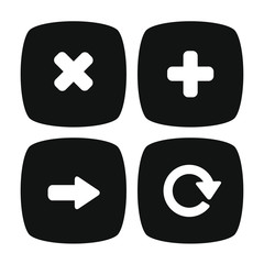 player panel icon set. Game icons.