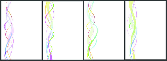 set of abstract banners