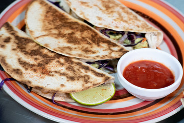 Mexican food - delicious tacos with ground beef