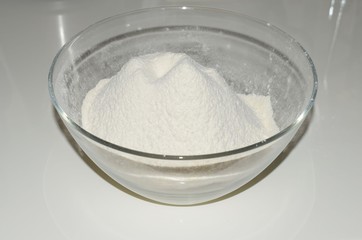 mixing dough in a pie bowl