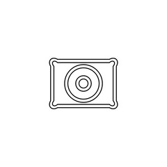 Speaker icon. Audio bass symbol. Logo design element