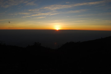 Sunset from the top of the mountain