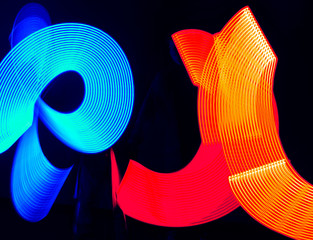 Blue Orange Light Swirls