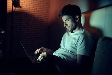 man with laptop