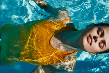 girl in swimming pool