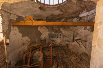 ruined buildings in the metal foundry of Fondón