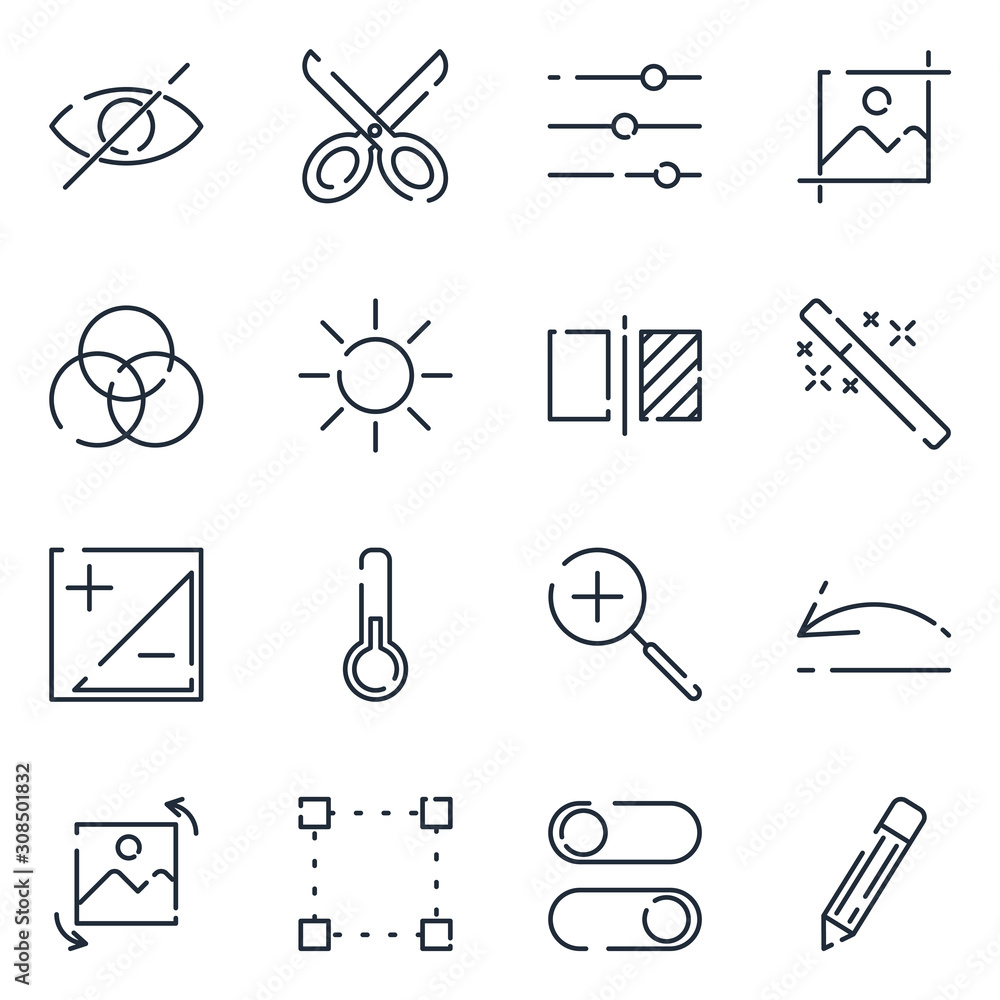 Poster Creativity set icon template color editable. Creativity pack symbol vector sign isolated on white background icons vector illustration for graphic and web design.