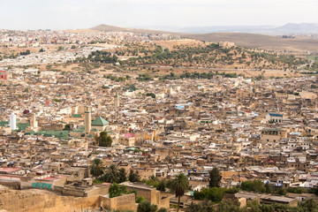 General view of the city of Fes, Morocco, North Africa