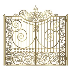 golden forged gate