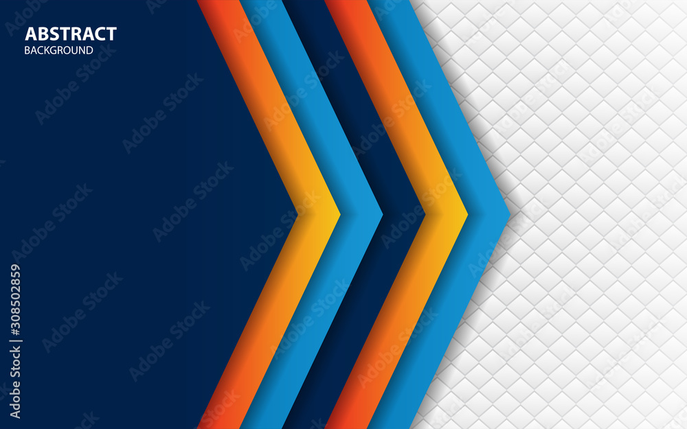Aufkleber abstract colorful triangle shapes overlapping layers background on white leather texture. luxury and