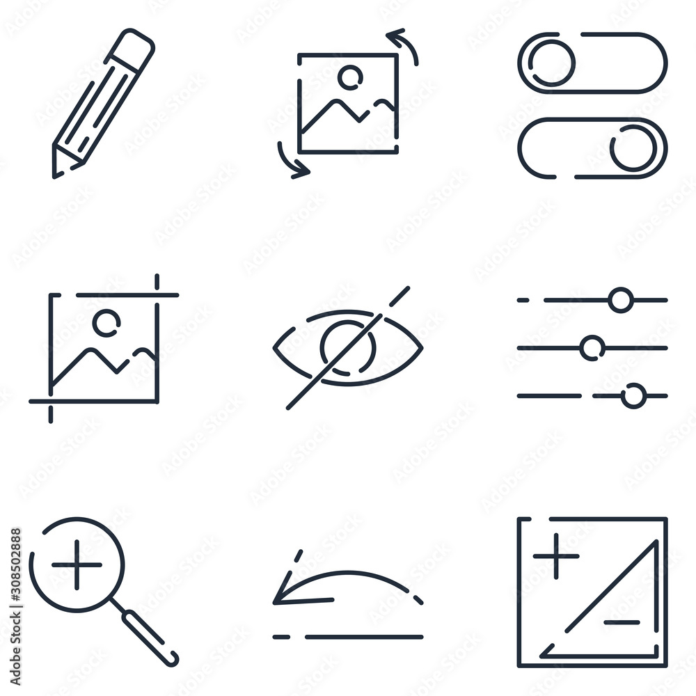 Fototapete creativity set icon template color editable. creativity pack symbol vector sign isolated on white ba