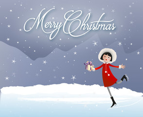 Patineuse - merry christmas
