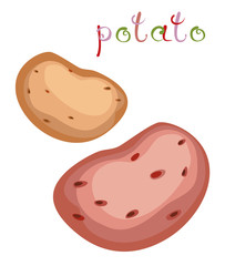 Potatoes in two sorts.