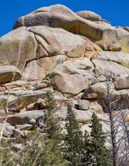 Rocky mountain in an autumn day