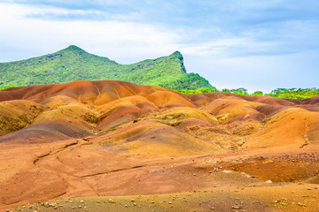 Seven Coloured Earth on Chamarel, Mauritius island, Africa