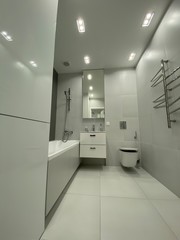 modern interior of bathroom