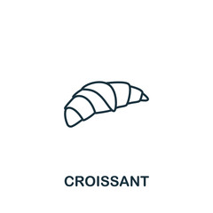 Croissant icon from fastfood collection. Simple line element Croissant symbol for templates, web design and infographics