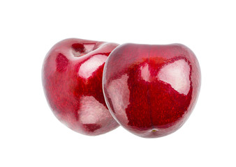 Cherry isolated on white background with clipping path
