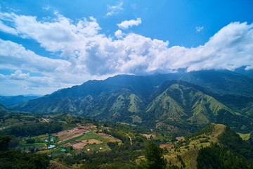 Naklejka premium view of mountains, gunung nona Indonesia