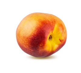 Peach isolated on white background with clipping path