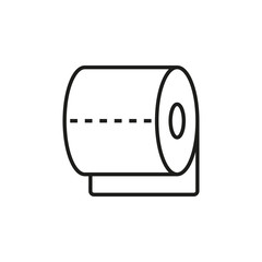 Toilet paper line icon. Vector