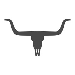 Bull skull icon - vector illustration.