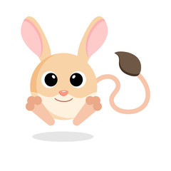jerboa vector illustration. Flat design