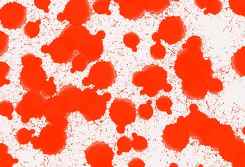 red graffiti splash on white background