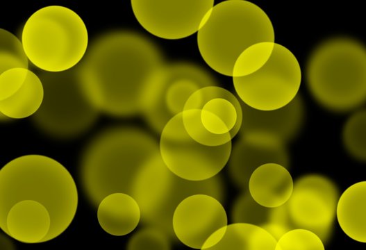 Yellow bubble circles on black background