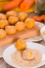 Pumpkin chicken meatballs.	