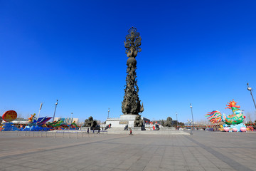 Phoenix Sculpture in the Park, Tangshan City, Hebei Province, China