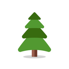 Collection of Christmas trees, modern flat design. 