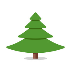 Collection of Christmas trees, modern flat design. 