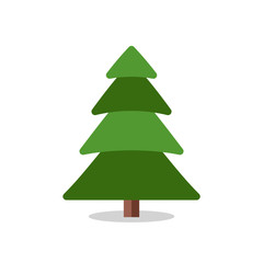 Collection of Christmas trees, modern flat design. 